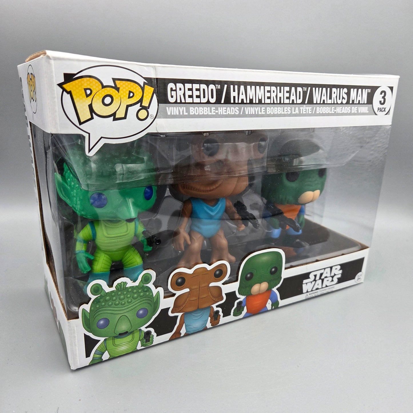 Funko Pop! Star Wars	3 Pack: Greedo / Hammerhead / Walrus Man		-	Vinylfigur