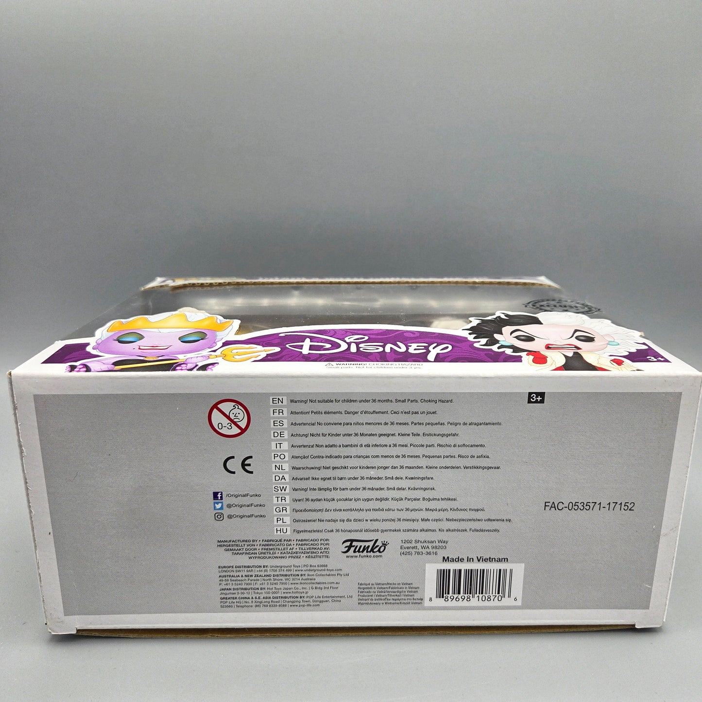 Funko Pop! 2 Pack: Ursula with Cruella de Vil	Exclusive	Disney	Vinylfigur