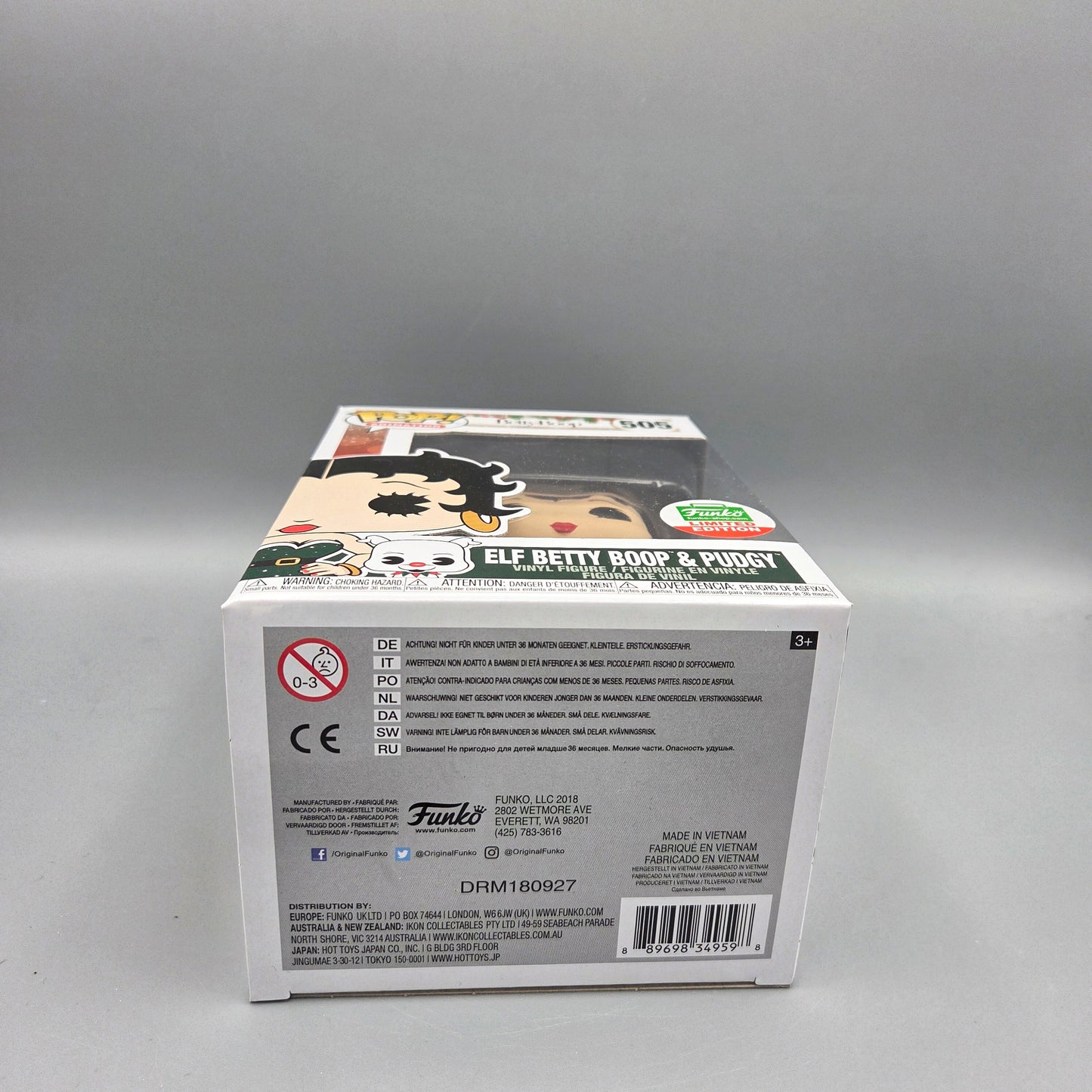 Funko Pop! #505 Elf Betty Boop & Pudgy	Limited Edition	Animation	Vinylfigur