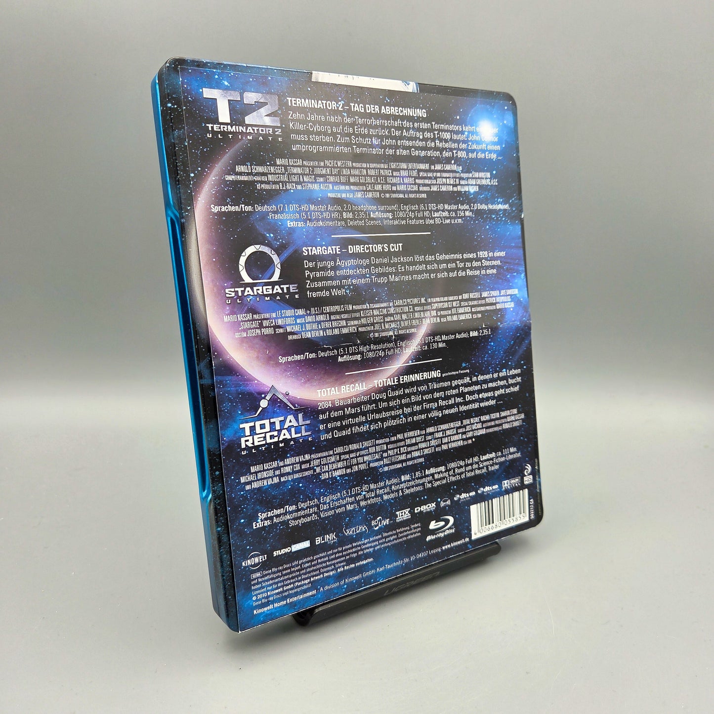 Terminator 2, Total Recall und Stargate	Steelbook	Blu-Ray Film