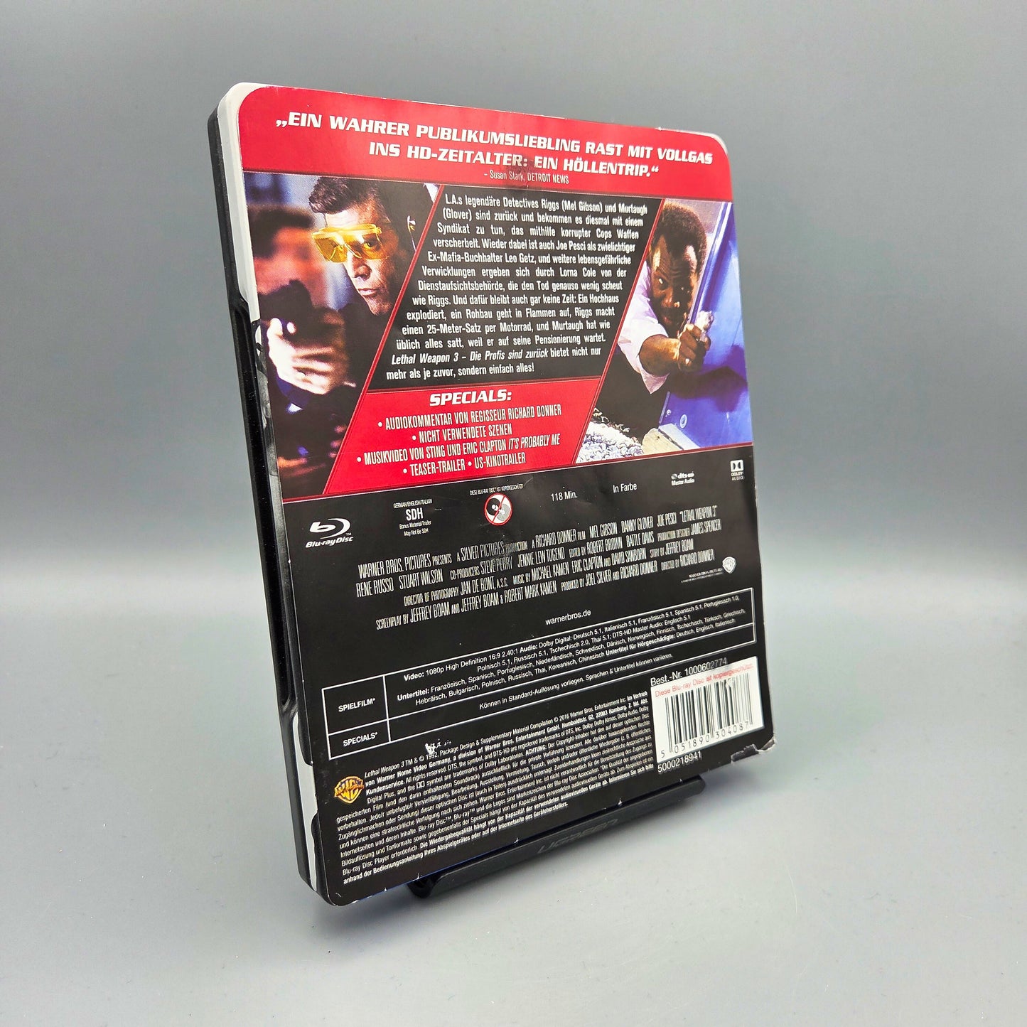 Lethal Weapon 3	Steelbook	Blu-Ray Film	mit Mel Gibson