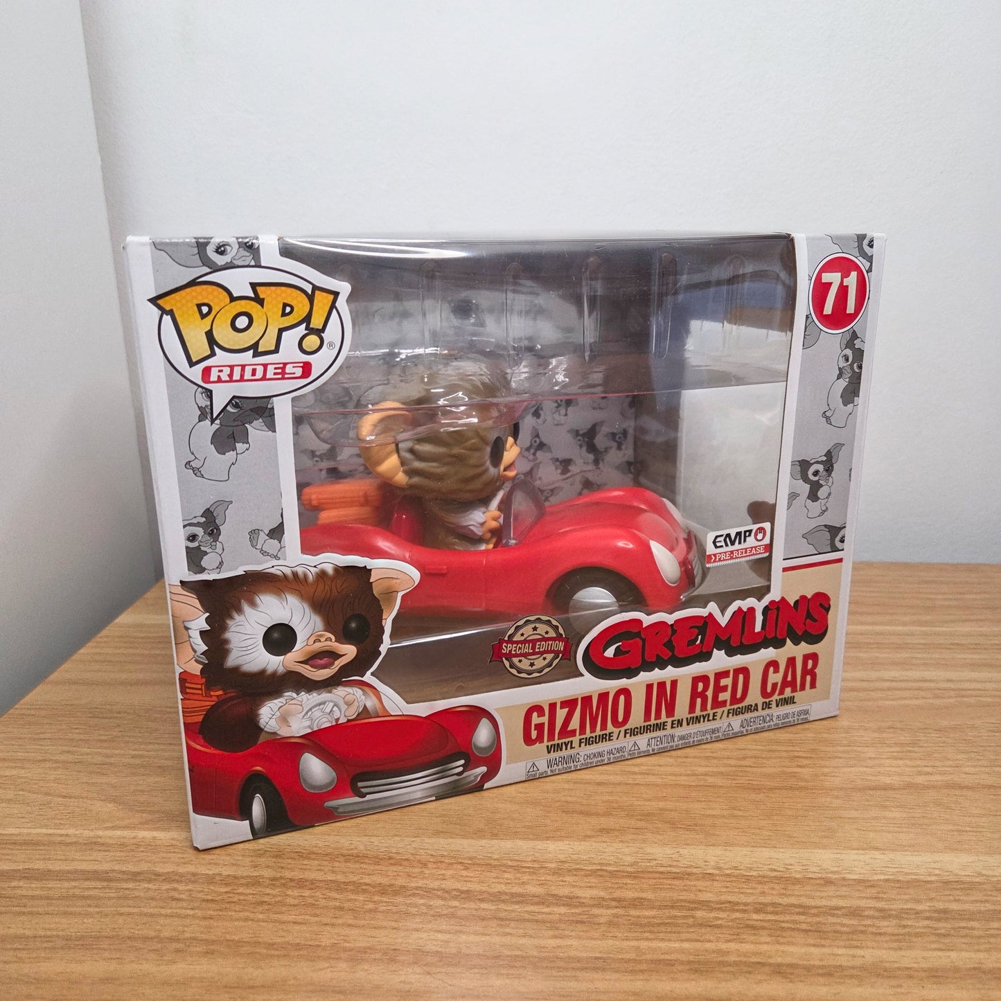 Funko Pop! Gremlins	#71 Gizmo in red car	Special Edition	Rides	Vinylfigur