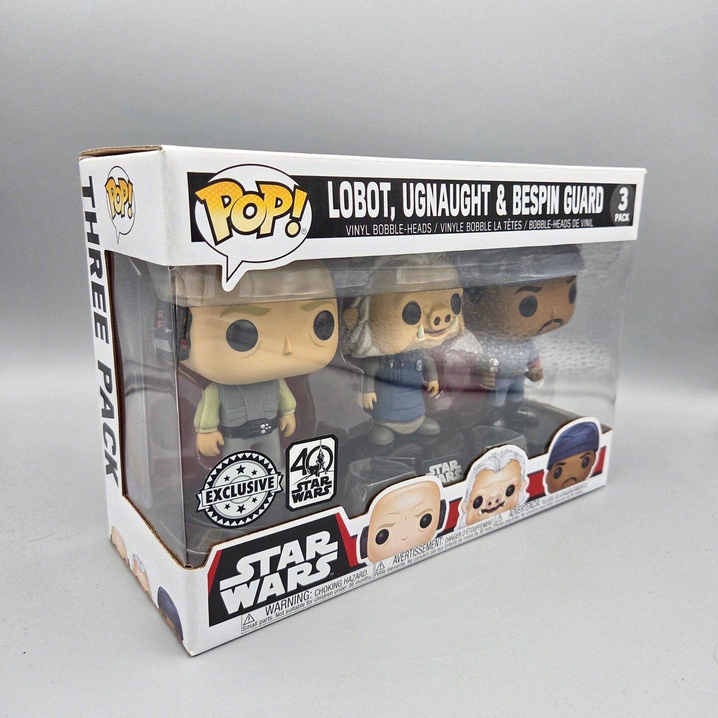 Funko Pop! Star Wars	3 Pack: Lobot, Ugnaught & Bespin Guard	Exclusive	-	Vinylfigur