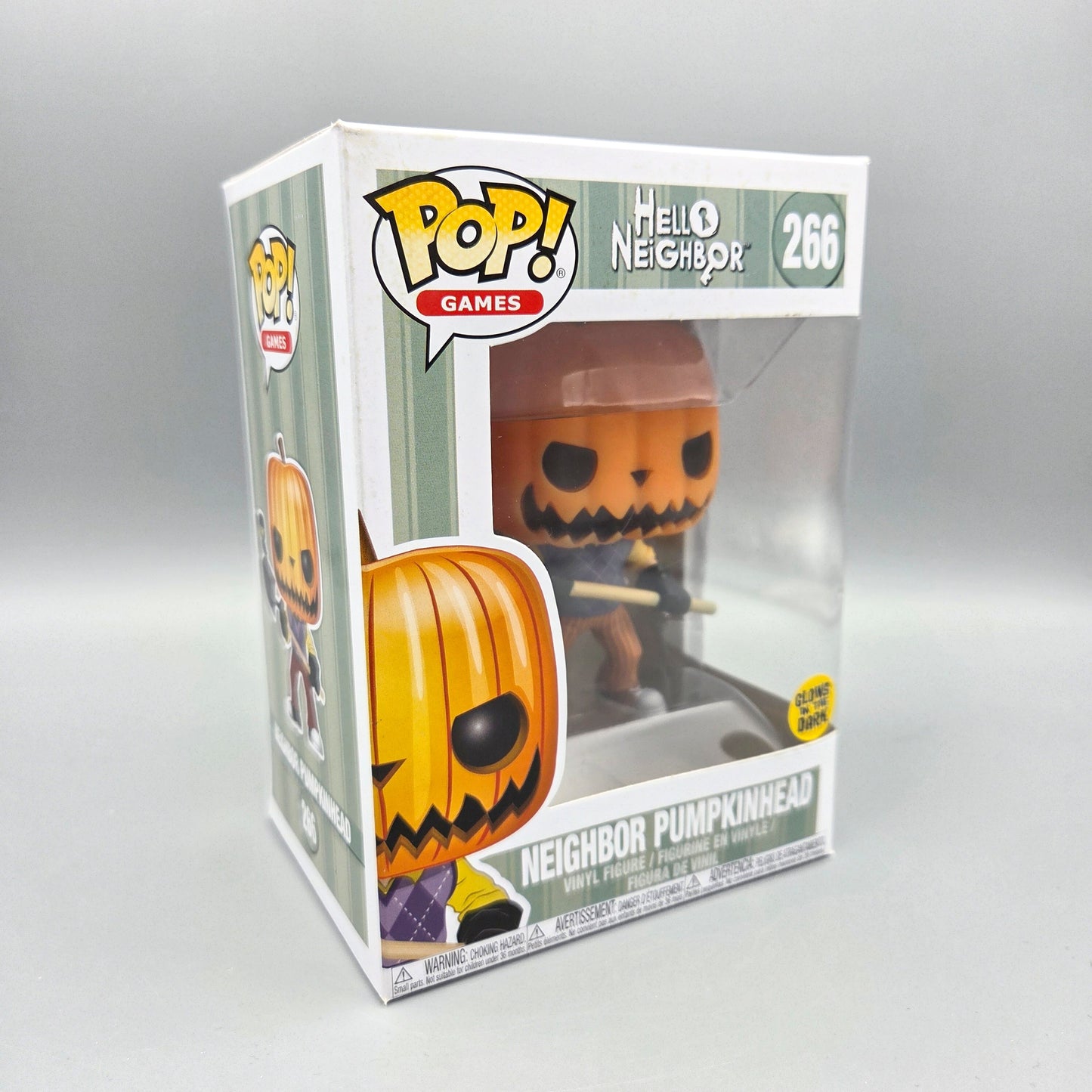 Funko Pop! Hello Neighbor	#266 Neighbor Pumpkinhead	Glows in the Dark	Games