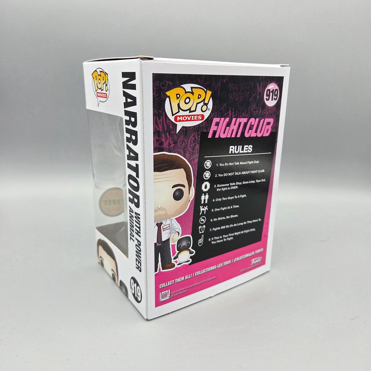 Funko Pop! Fight Club	#919 Narrator with Power Animal	Chase	Movies