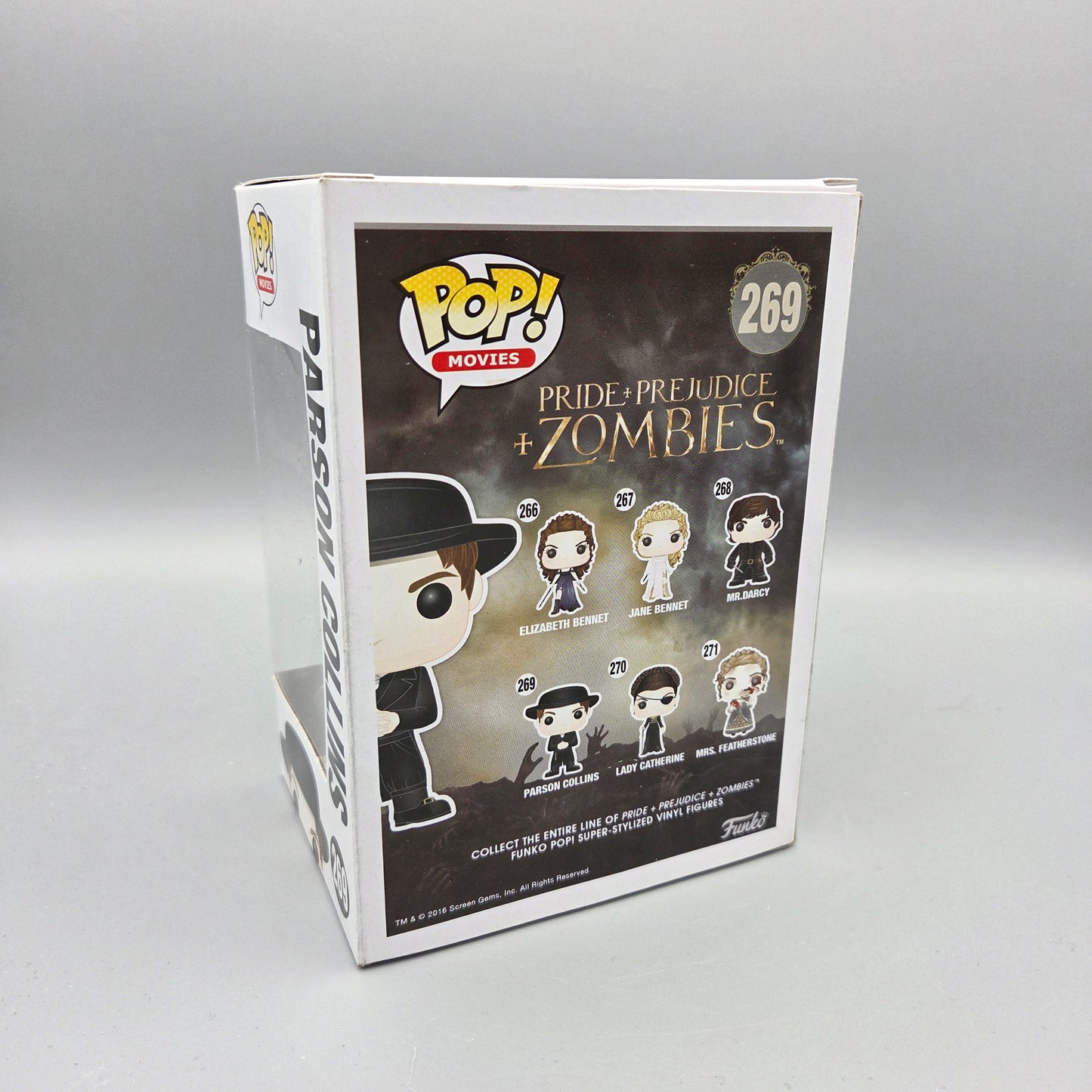Funko Pop! Pride + Prejudice + Zombies	#269 Parson Collins		Movies	Vinylfigur