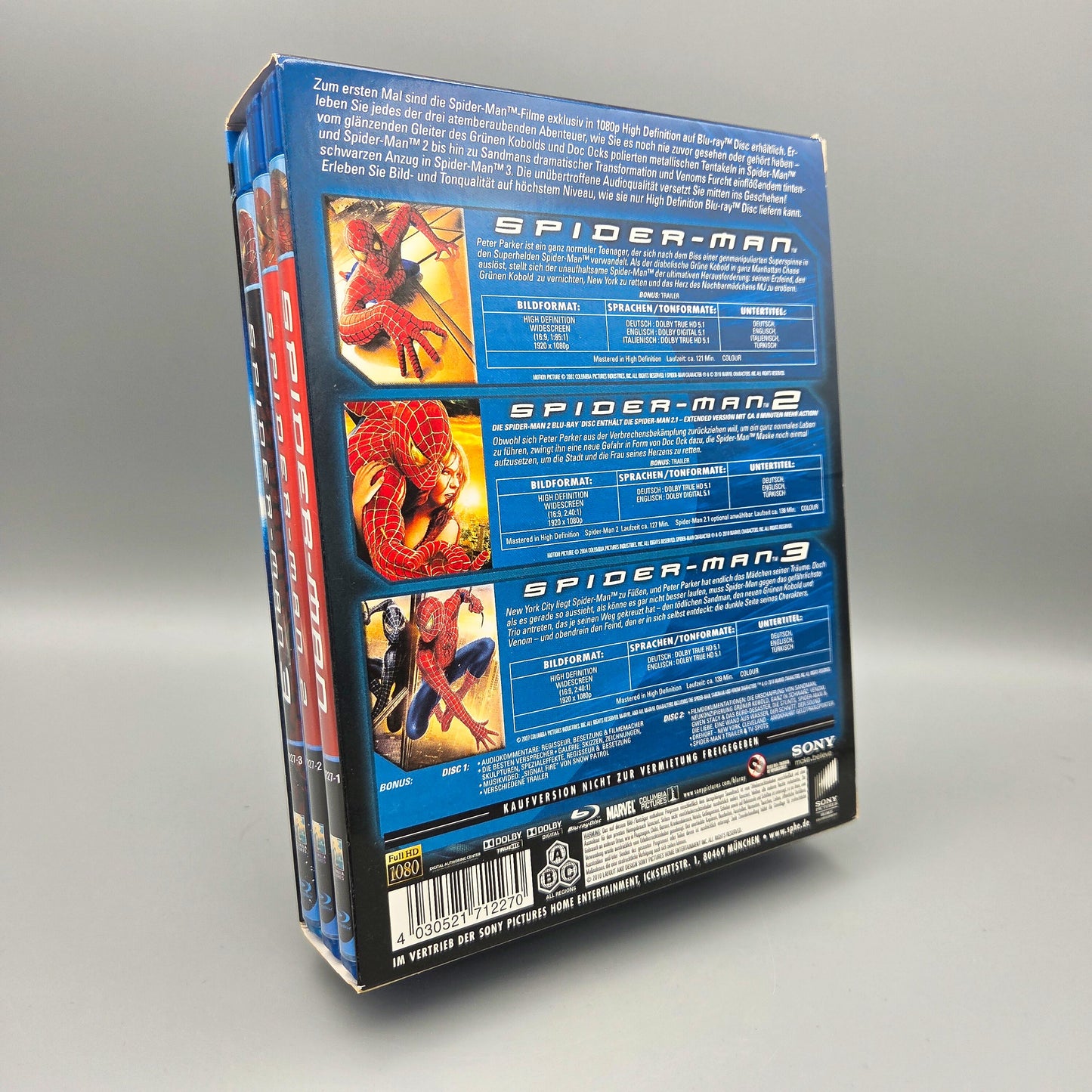 Spider-Man - Die High Definition Trilogie		Blu-Ray		Zustand:	Gut