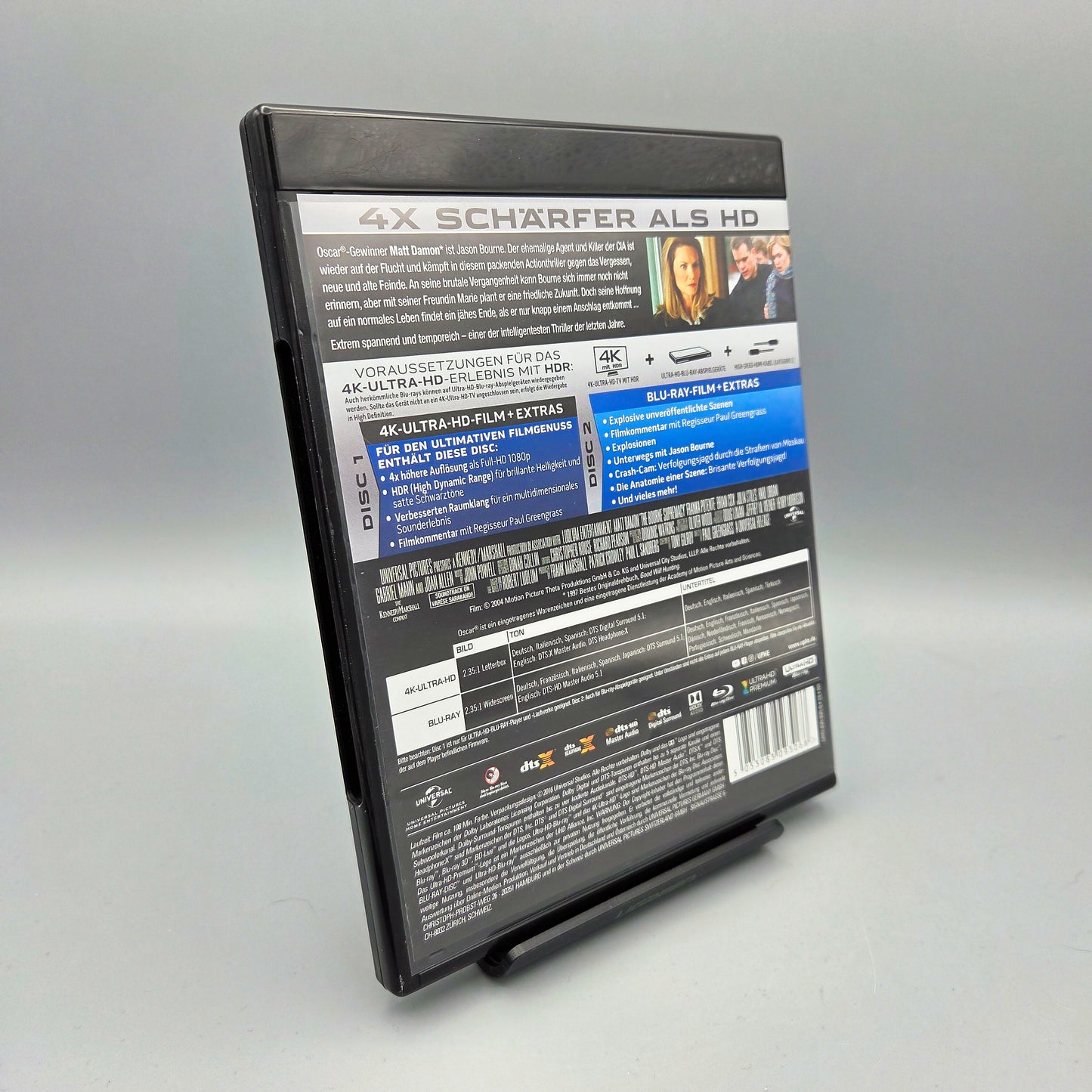 Die Bourne Verschwörung		4K Ultra HD Blu-Ray Film	mit Matt Damon