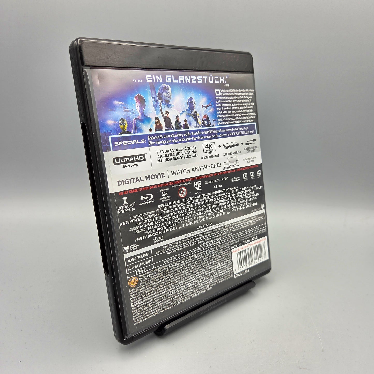 Ready Player One		4K Ultra HD Blu-Ray Film	nur 4K-Disc enthalten, Bluray-Disc fehlt