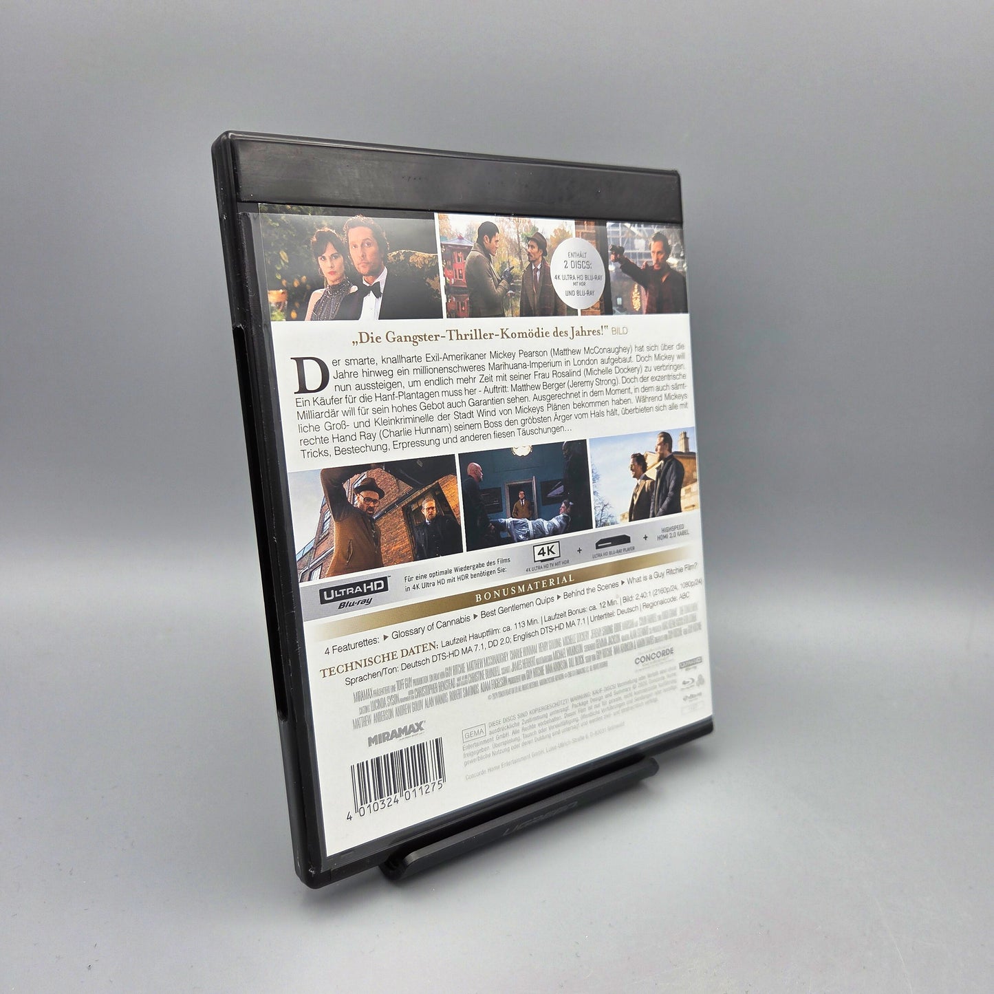 The Gentlemen		4K Ultra HD Blu-Ray Film	nur 4K-Disc enthalten, Bluray-Disc fehlt