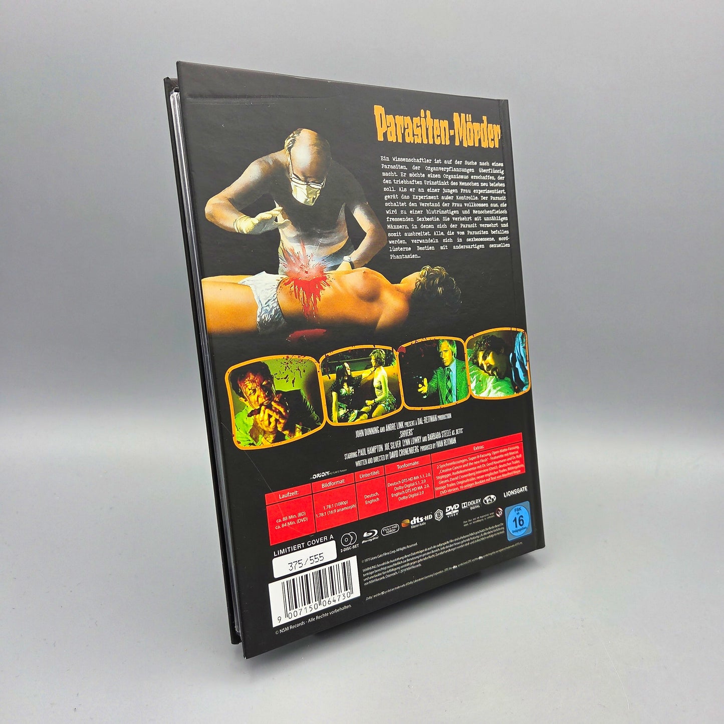 Parasiten-Mörder - Shivers	Mediabook	Blu-Ray Film	Cover A