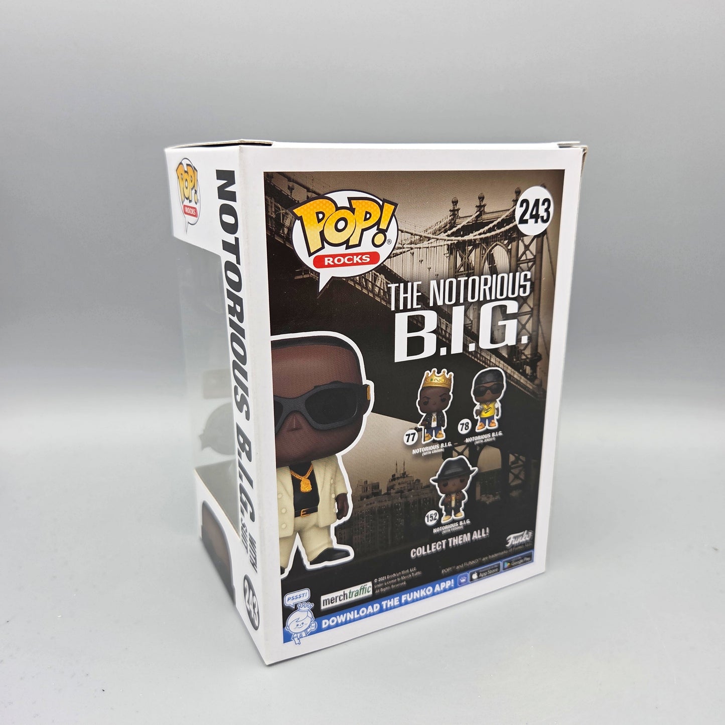 Funko Pop! The Notorious B.I.G.	#243 Notorious B.I.G. with Suit	Special Edition	Rocks	Vinylfigur
