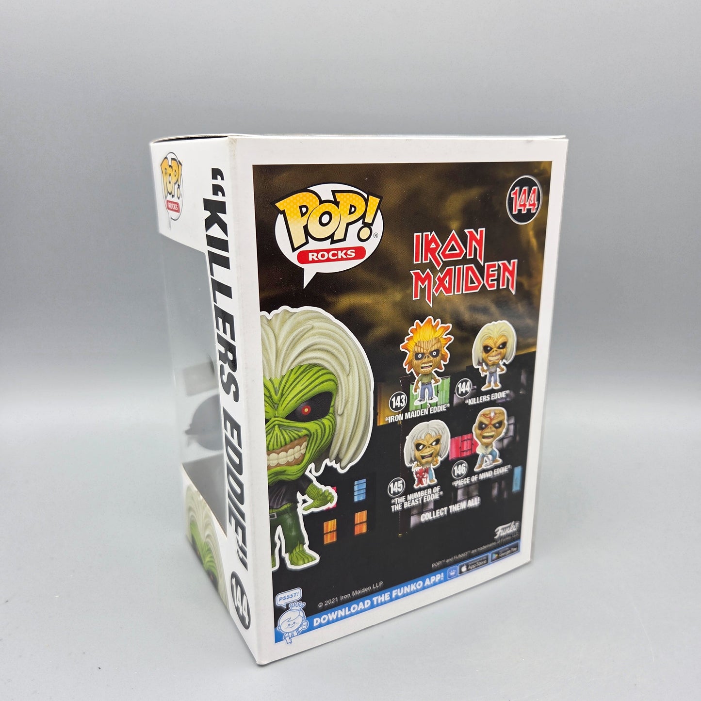 Funko Pop! Iron Maiden	#144 "Killers Eddie"	Glows in the Dark	Rocks	Vinylfigur
