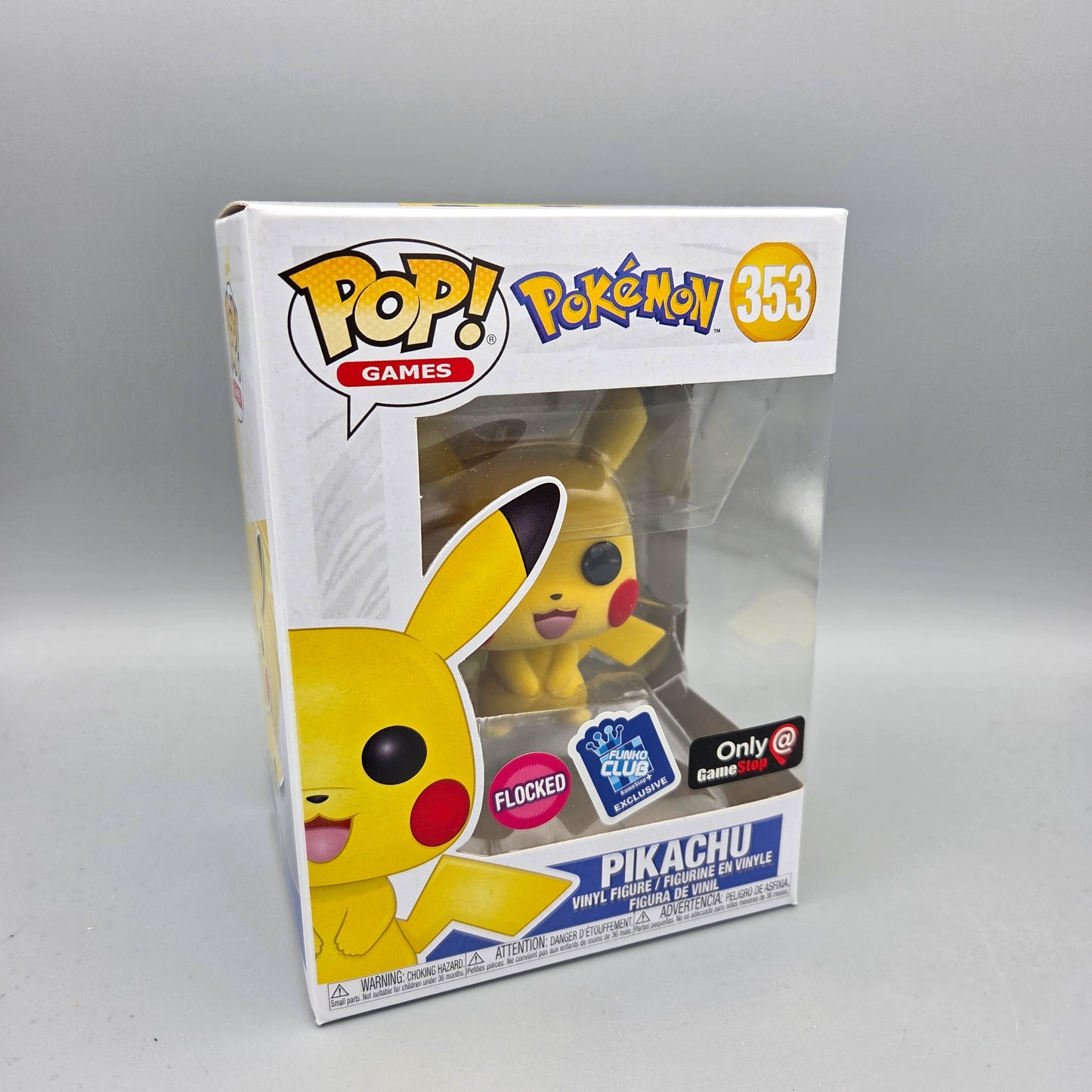 Funko Pop! Pokémon	#353 Pikachu	Flocked	Games	Vinylfigur