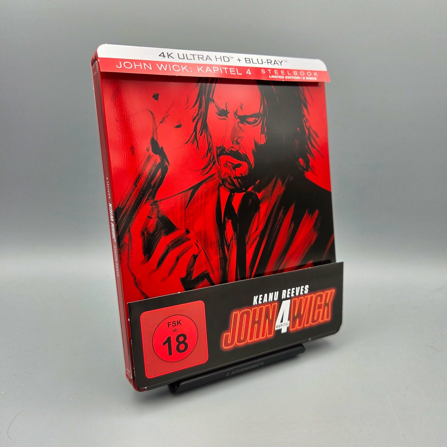 John Wick: Kapitel 4	Steelbook	4K Ultra HD Blu-Ray Film	mit Keanu Reeves