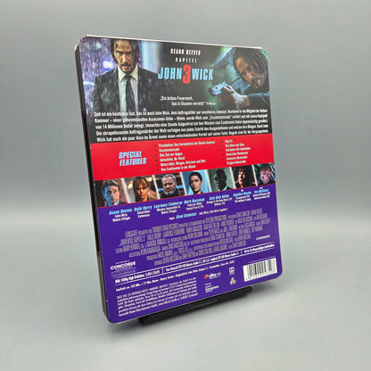 John Wick: Kapitel 3	Steelbook	Blu-Ray Film	mit Keanu Reeves