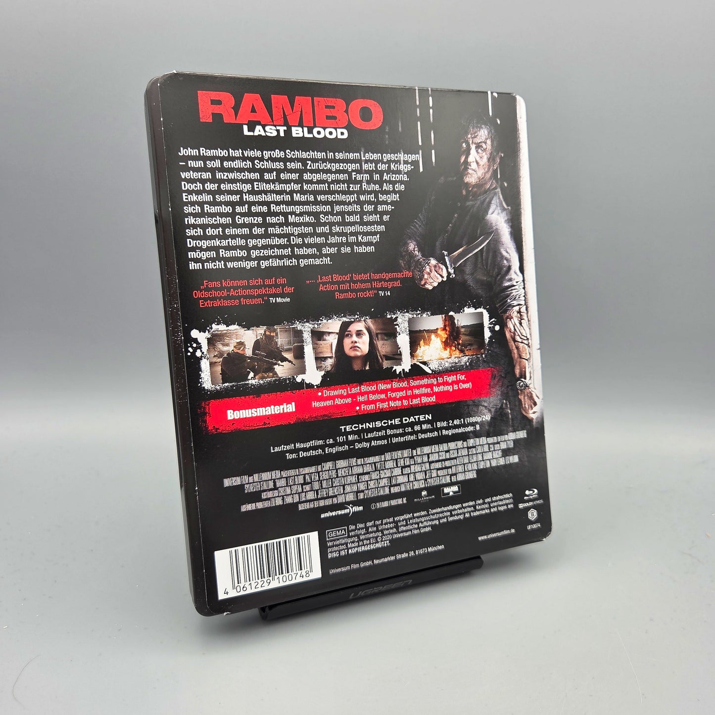Rambo: Last Blood	Steelbook	Blu-Ray Film	mit Sylvester Stallone