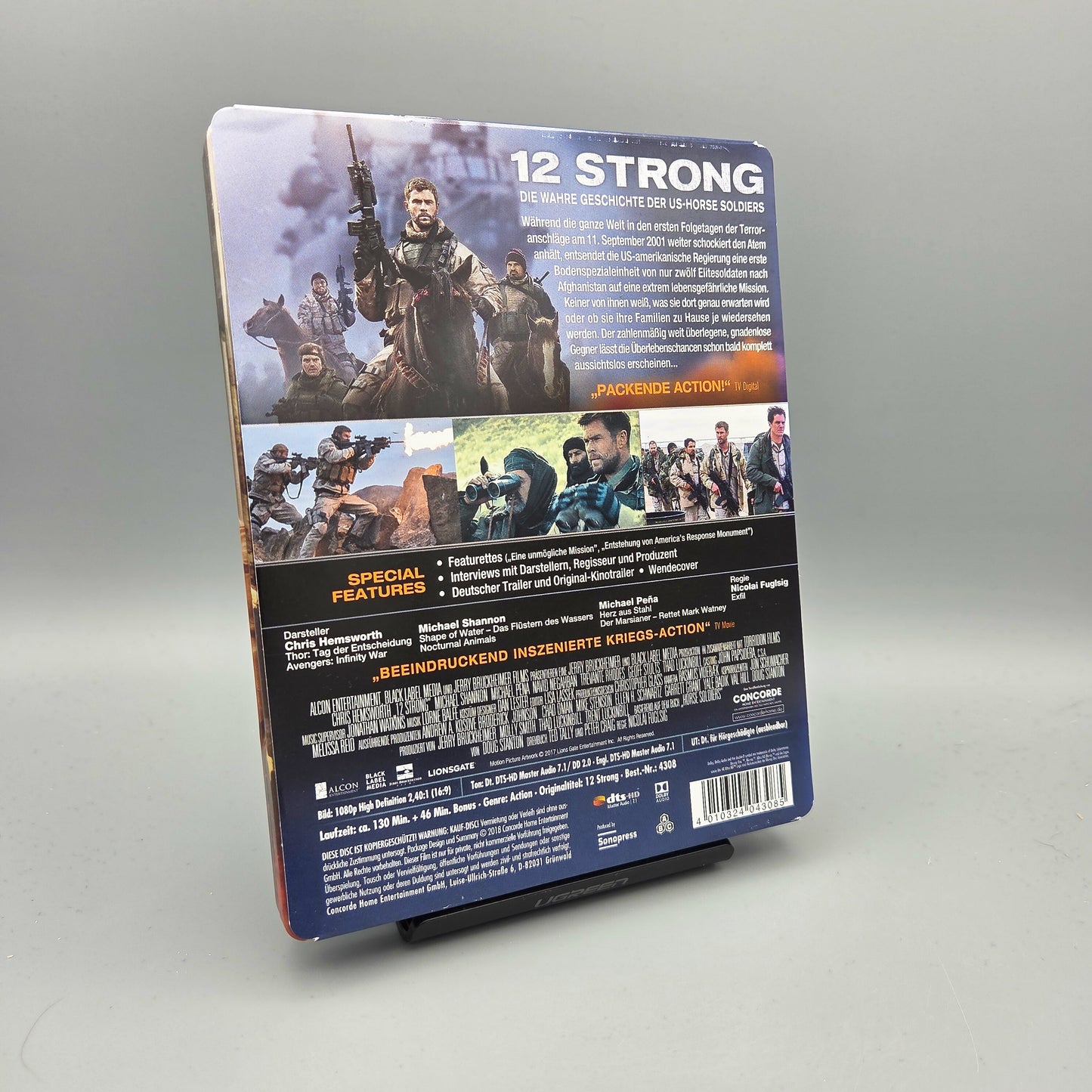 12 Strong	Steelbook	Blu-Ray Film	mit Chris Hemsworth
