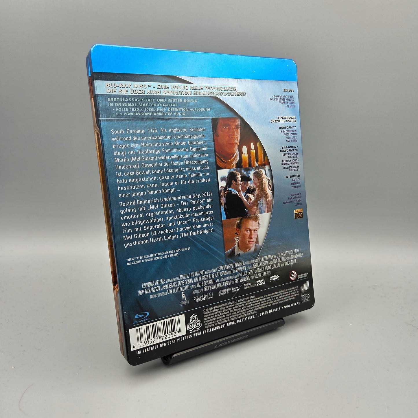 Der Patriot - Extended Version	Steelbook	Blu-Ray Film	mit Mel Gibson