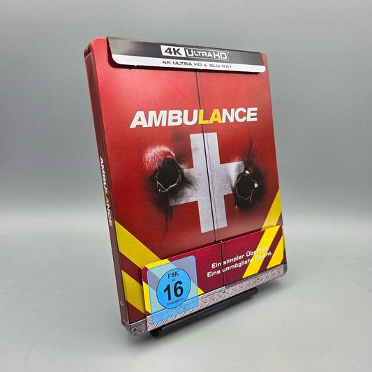 Ambulance	Steelbook	4K Ultra HD Blu-Ray Film	mit Jake Gyllenhaal