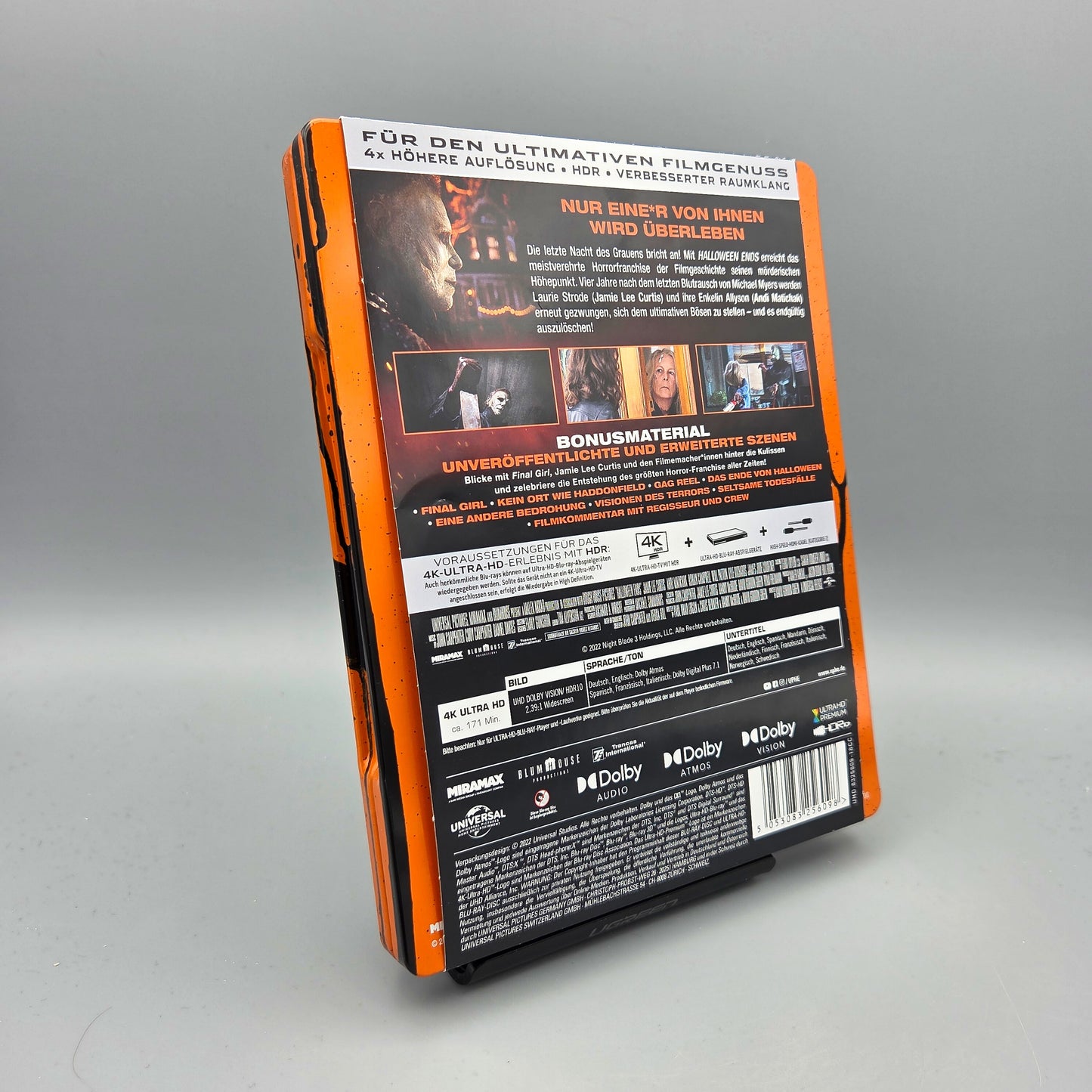 Halloween Ends	Steelbook	4K Ultra HD Blu-Ray Film	mit Jamie Lee Curtis