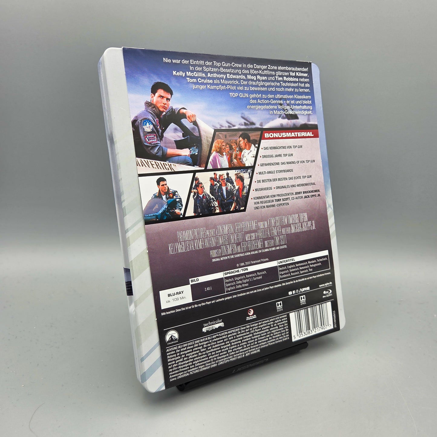 Top Gun	Steelbook	Blu-Ray Film	mit Tom Cruise