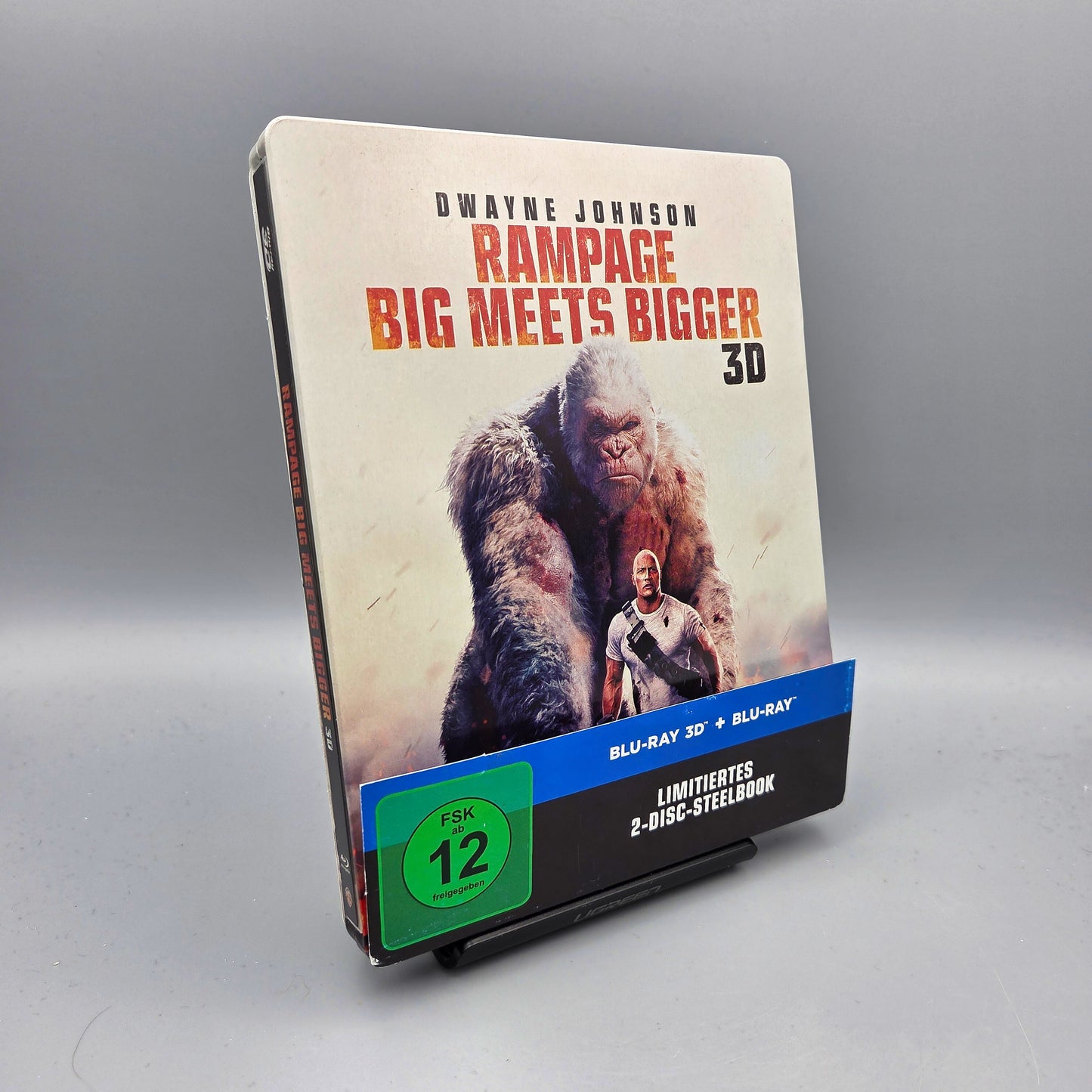 Rampage: Big Meets Bigger 3D & 2D	Steelbook	Blu-Ray Film	mit Dwayne Johnson
