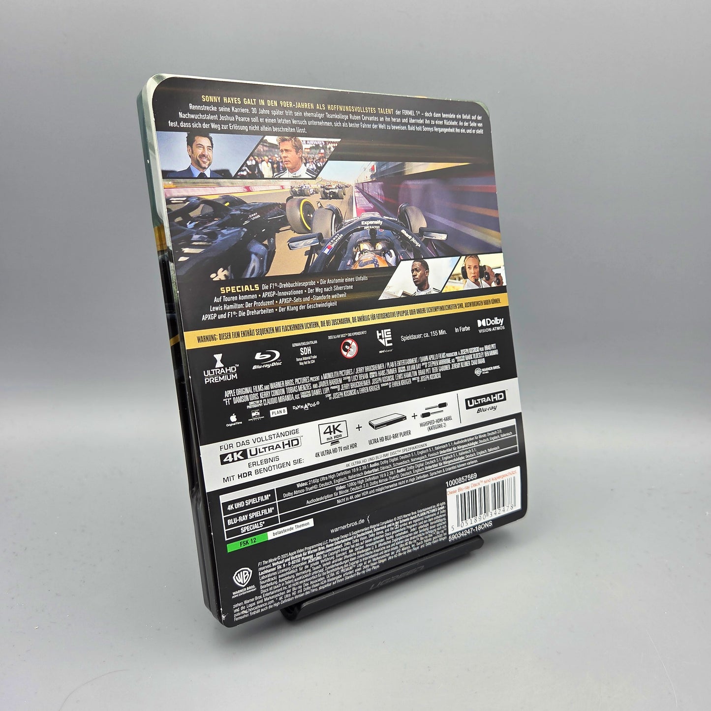F1	Steelbook	4K Ultra HD Blu-Ray Film	mit Brad Pitt