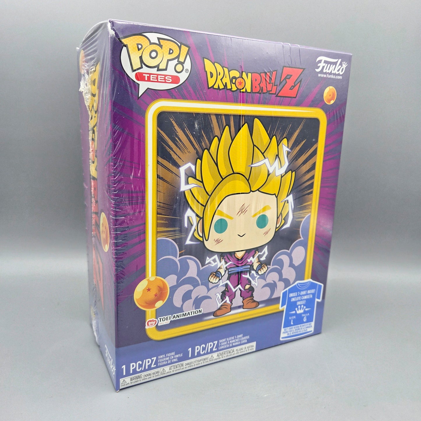 Funko Pop Dragon Ball Z		Gohan (GW) Vinylfigur & T-Shirt Gr. L		Tees	100% Baumwolle