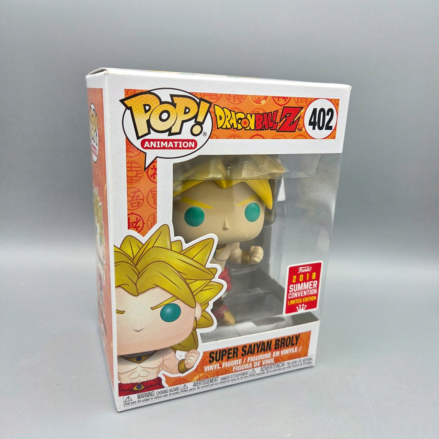 Funko Pop! Dragon Ball Z	#402 Super Saiyan Broly	2018 Summer Convention	Animation	Vinylfigur