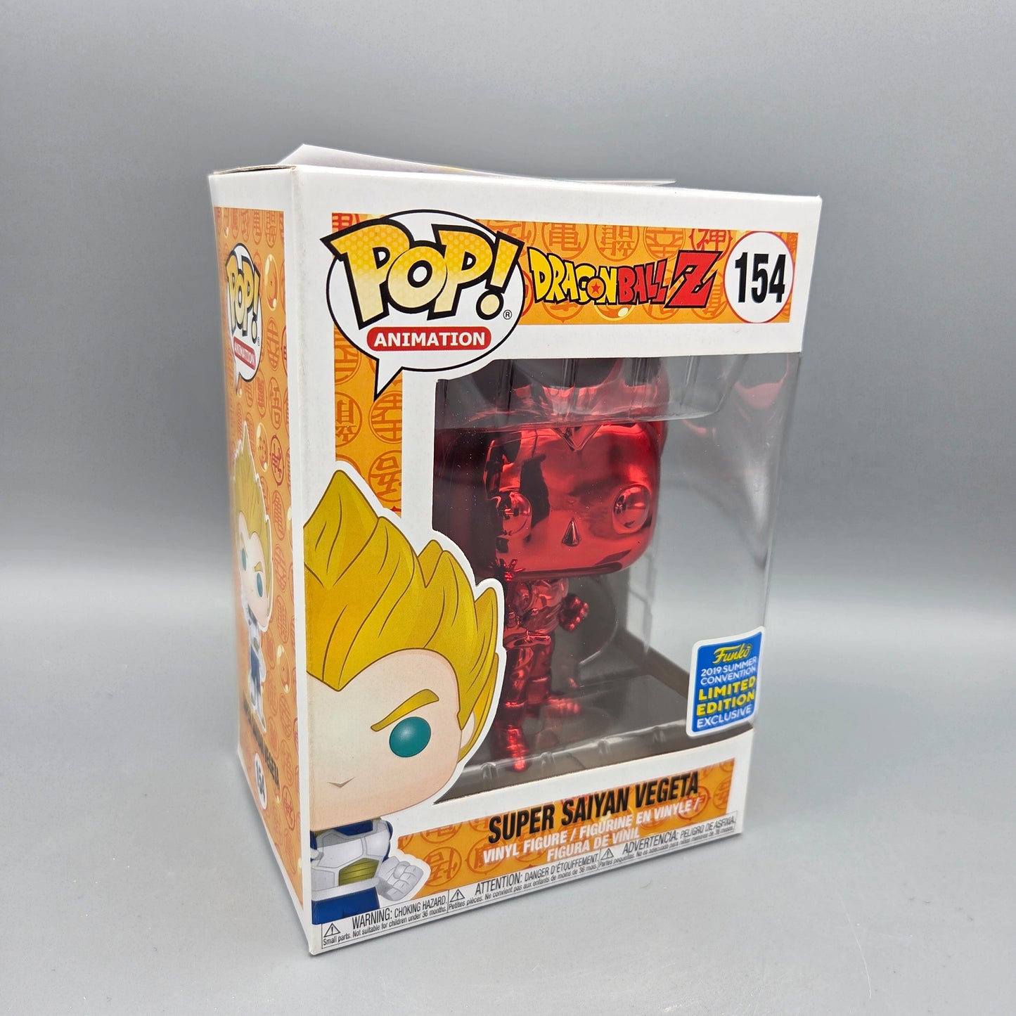 Funko Pop! Dragon Ball Z	#154 Super Saiyan Vegeta (Red Chrome)	2019 Summer Convention	Animation	Vinylfigur