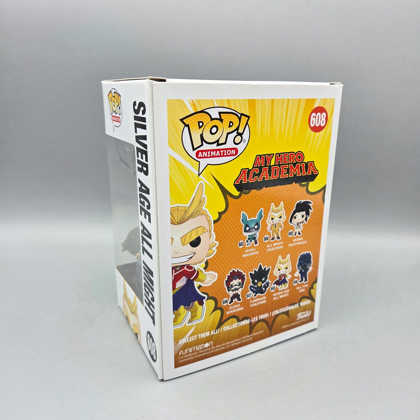 Funko Pop! My Hero Academia	#608 Silver Age All Might (Special Edition)	Animation