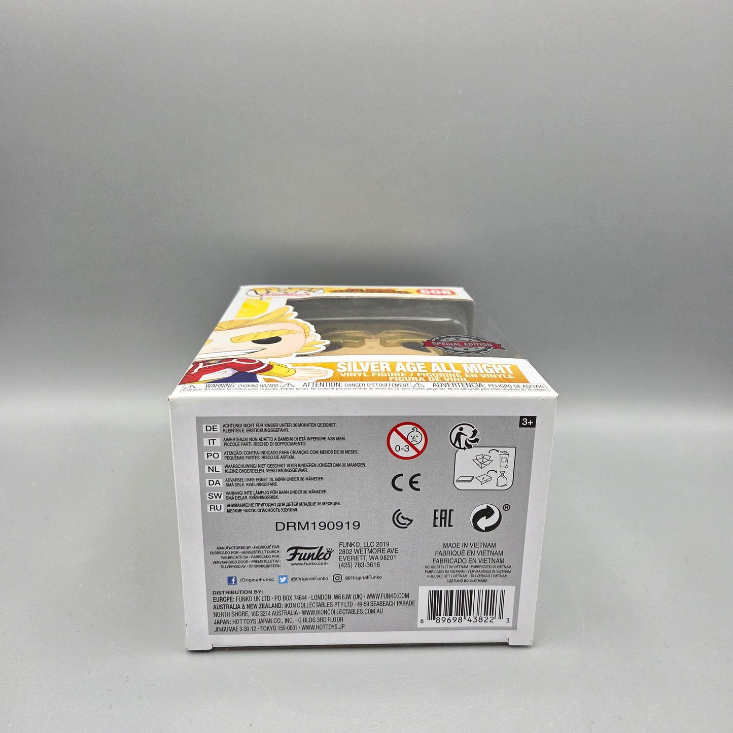 Funko Pop! My Hero Academia	#608 Silver Age All Might (Special Edition)	Animation