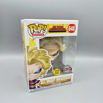 Funko Pop! My Hero Academia	#648 All Might (Weakened) Glows in the Dark	Animation