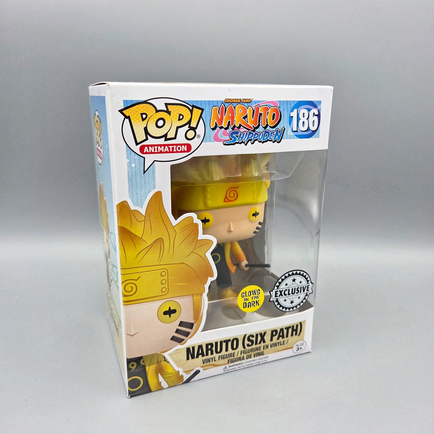 Funko Pop! Naruto Shippuden	#186 Naruto (Six Path)	Exclusive	Animation	Glows