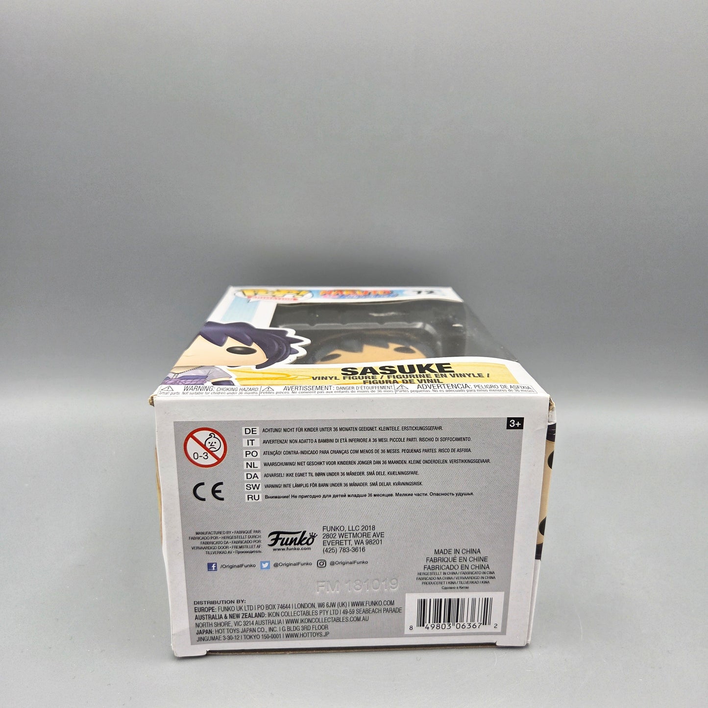 Funko Pop! Naruto Shippuden	#72 Sasuke		Animation	Vinylfigur