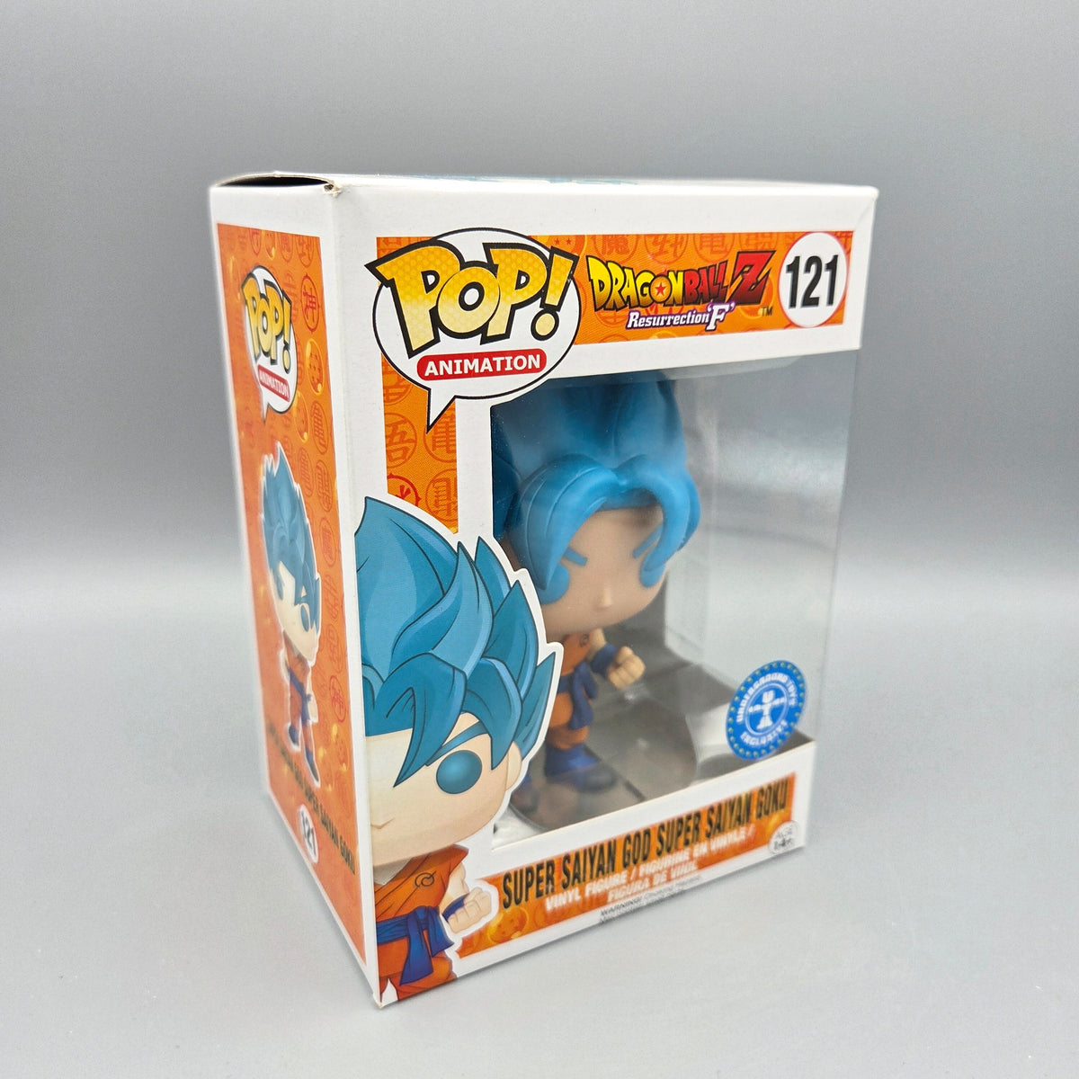 Funko Pop! Dragon Ball Z	#121 Super Saiyan God Super Saiyan Goku	Exclusive	Animation	Resurrection F