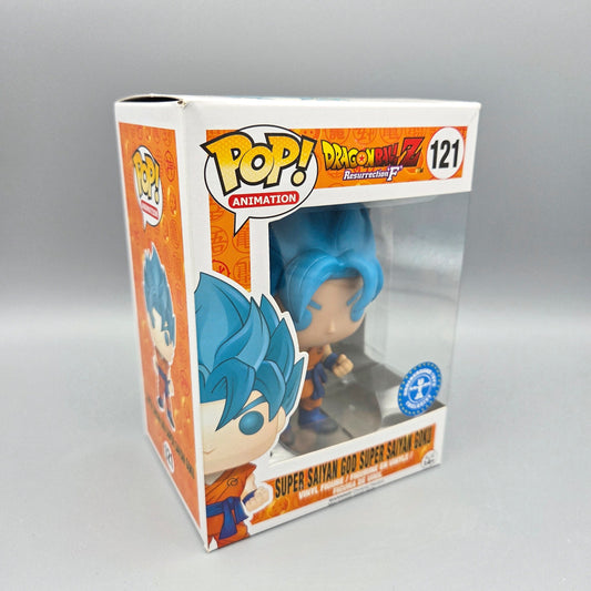 Funko Pop! Dragon Ball Z	#121 Super Saiyan God Super Saiyan Goku	Exclusive	Animation	Resurrection F