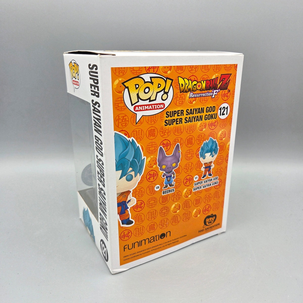 Funko Pop! Dragon Ball Z	#121 Super Saiyan God Super Saiyan Goku	Exclusive	Animation	Resurrection F
