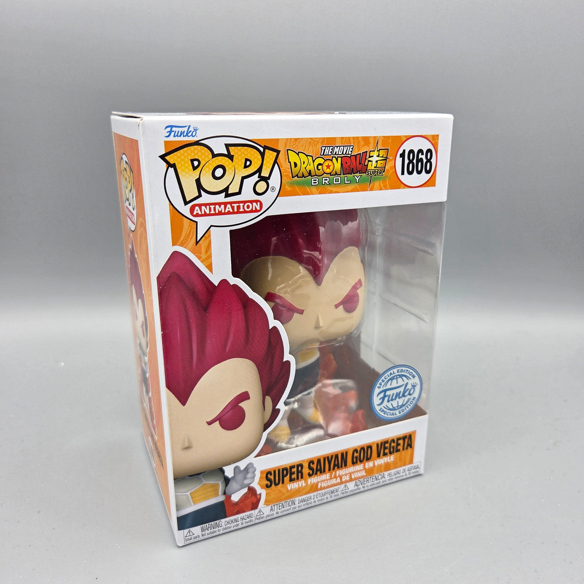 Funko Pop! Dragon Ball Super: Broly	#1868 Super Saiyan God Vegeta	Special Edition