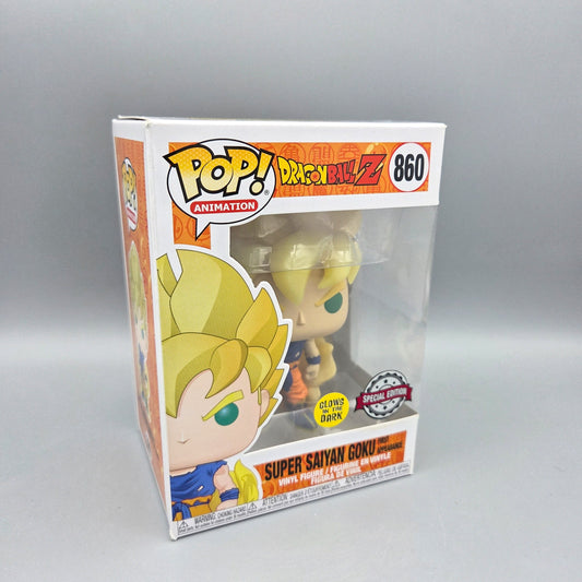 Funko Pop! Dragon Ball Z	#860 Super Saiyan Goku	Special Edition	Animation	Glows in the Dark