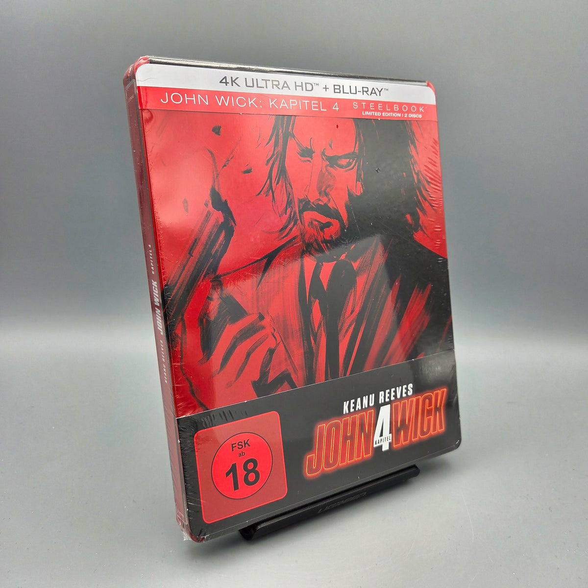 John Wick: Kapitel 4	Steelbook	4K Ultra HD Blu-Ray Film	mit Keanu Reeves NEU