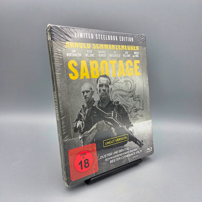Sabotage	Steelbook	Blu-Ray Film	mit Arnold Schwarzenegger	Zustand:	Neu