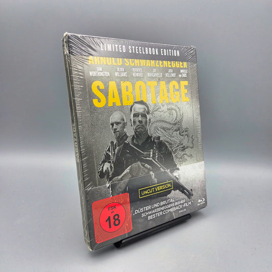 Sabotage	Steelbook	Blu-Ray Film	mit Arnold Schwarzenegger	Zustand:	Neu
