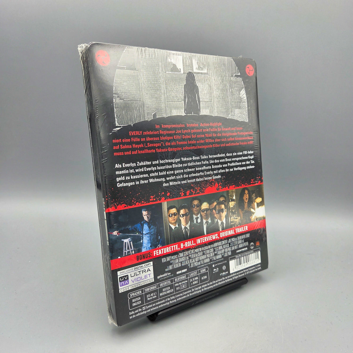 Everly - Uncut	Steelbook	Blu-Ray Film	mit Salma Hayek	Zustand:	Neu
