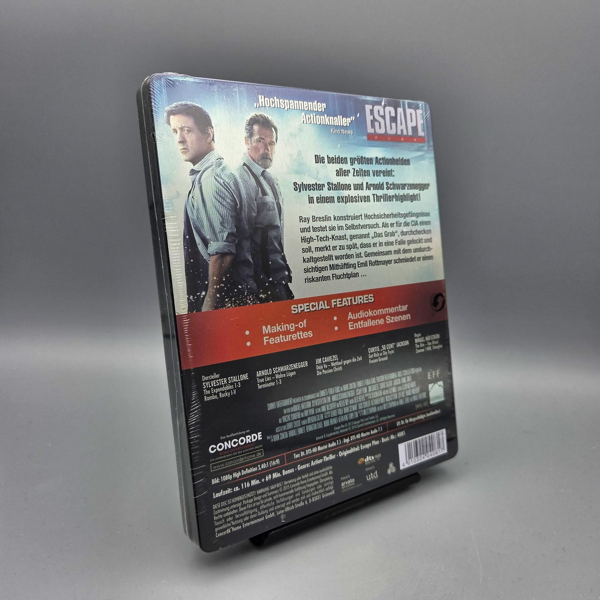 Escape Plan	Steelbook	Blu-Ray Film	mit Sylvester Stallone	Zustand:	Neu