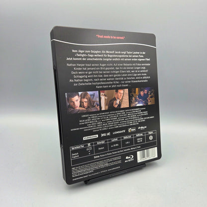 Atemlos - Gefährliche Wahrheit	Steelbook	Blu-Ray Film	mit Taylor Lautner	Zustand:	Sehr Gut