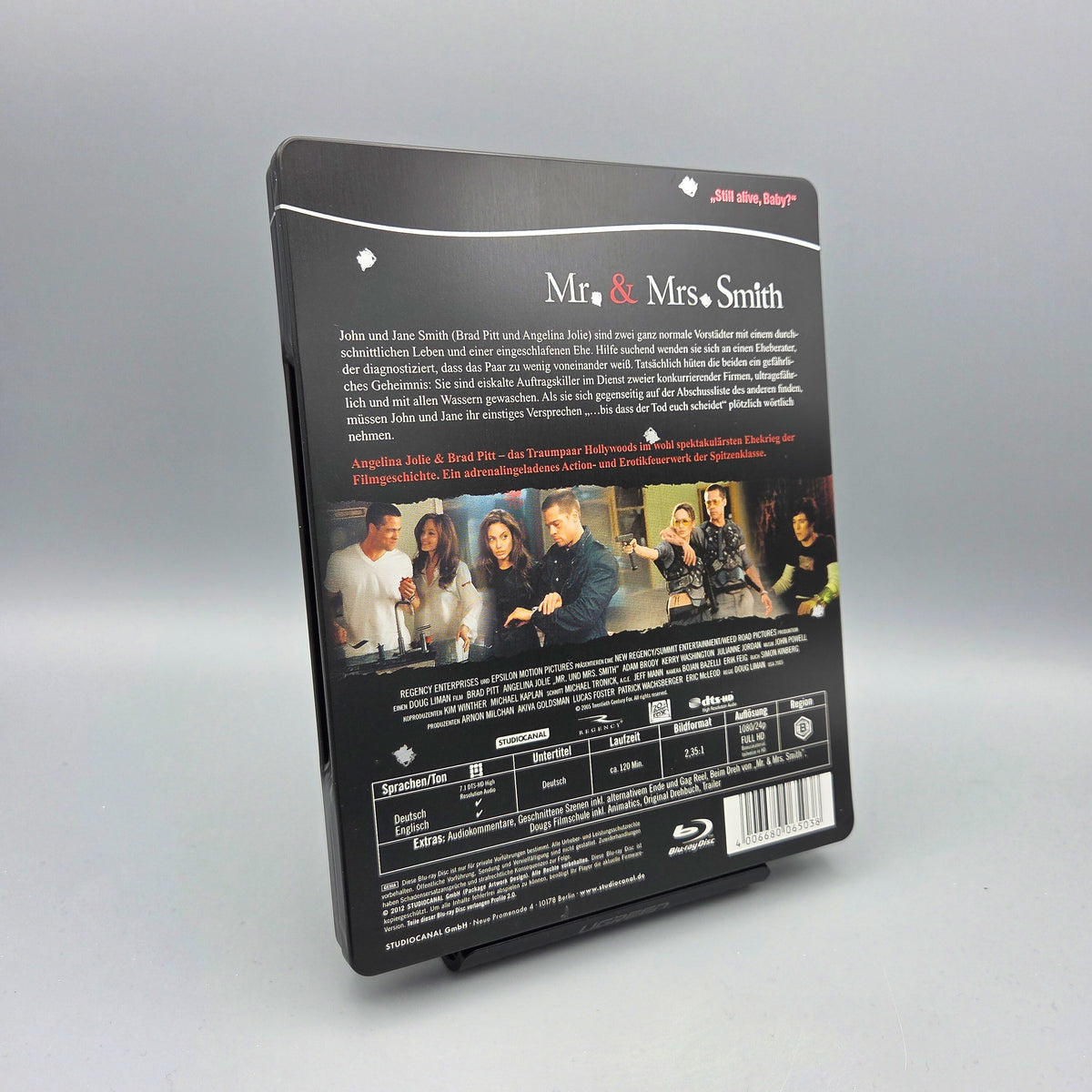 Mr. & Mrs. Smith	Steelbook	Blu-Ray Film	mit Brad Pitt	Zustand:	Gut