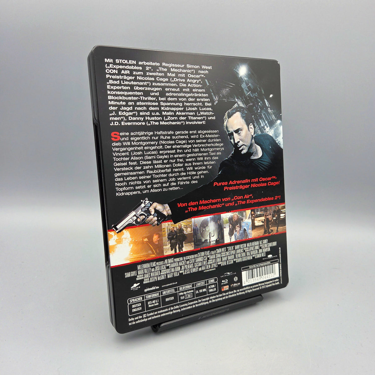 Stolen	Steelbook	Blu-Ray Film	mit Nicolas Cage	Zustand:	Gut