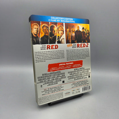 R.E.D. - Älter. Härter. Besser. Teil 1 & 2	Steelbook	Blu-Ray Film		Zustand:	Sehr Gut